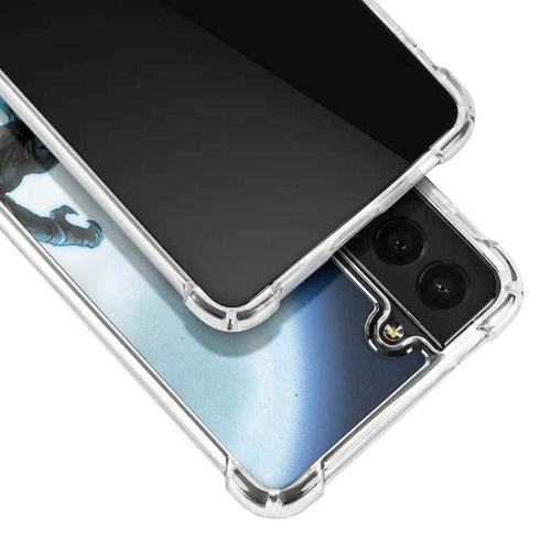 Marvel Black Panther Jumping Through Air Galaxy S21 FE Clear Case